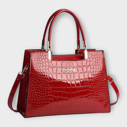 Maison Verdelle - Sac à main avec motif en cuir crocodile brillant