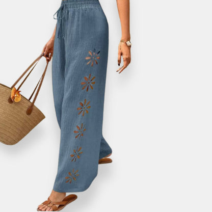 Vianne | Pantalon Fleuri Ajouré