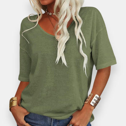 Lorine | Top ample col en V