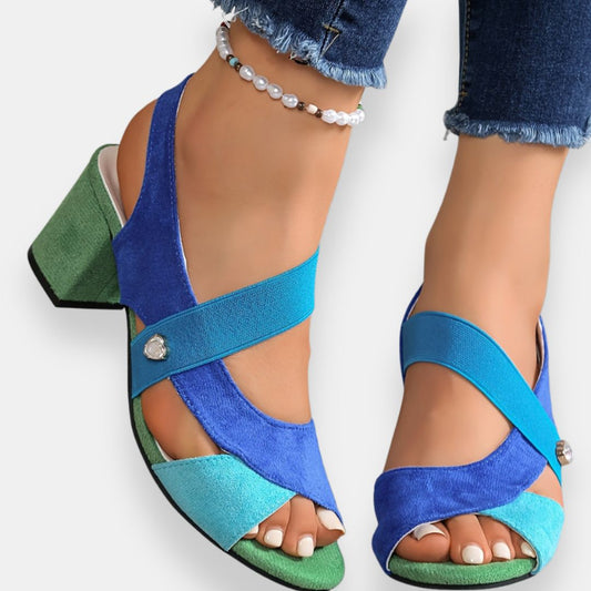 Adalgise | Elastic square-heeled sandals