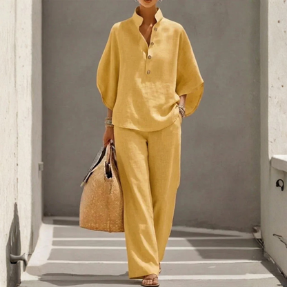 MARIBEL™ - ENSEMBLE DE LIN D'ÉTÉ DÉCONTRACTÉ AVEC COUPE AMPLE