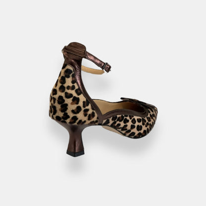 Hauviette | Escarpins léopard nœud cheville