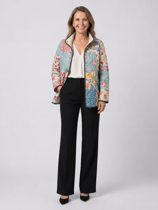 DELACROIX | Veste Matelassée Patchwork Fleuri Chloé