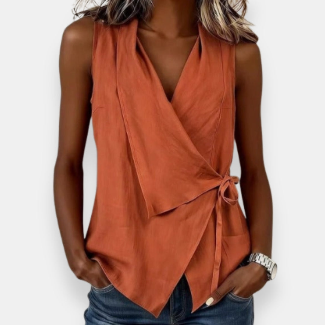 Félicie | Blouse Cache Cœur Nouée