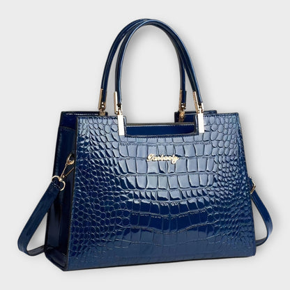 Maison Verdelle - Sac à main avec motif en cuir crocodile brillant