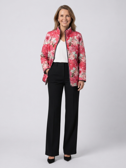 DELACROIX | Veste Matelassée Roses Poudrées Christine