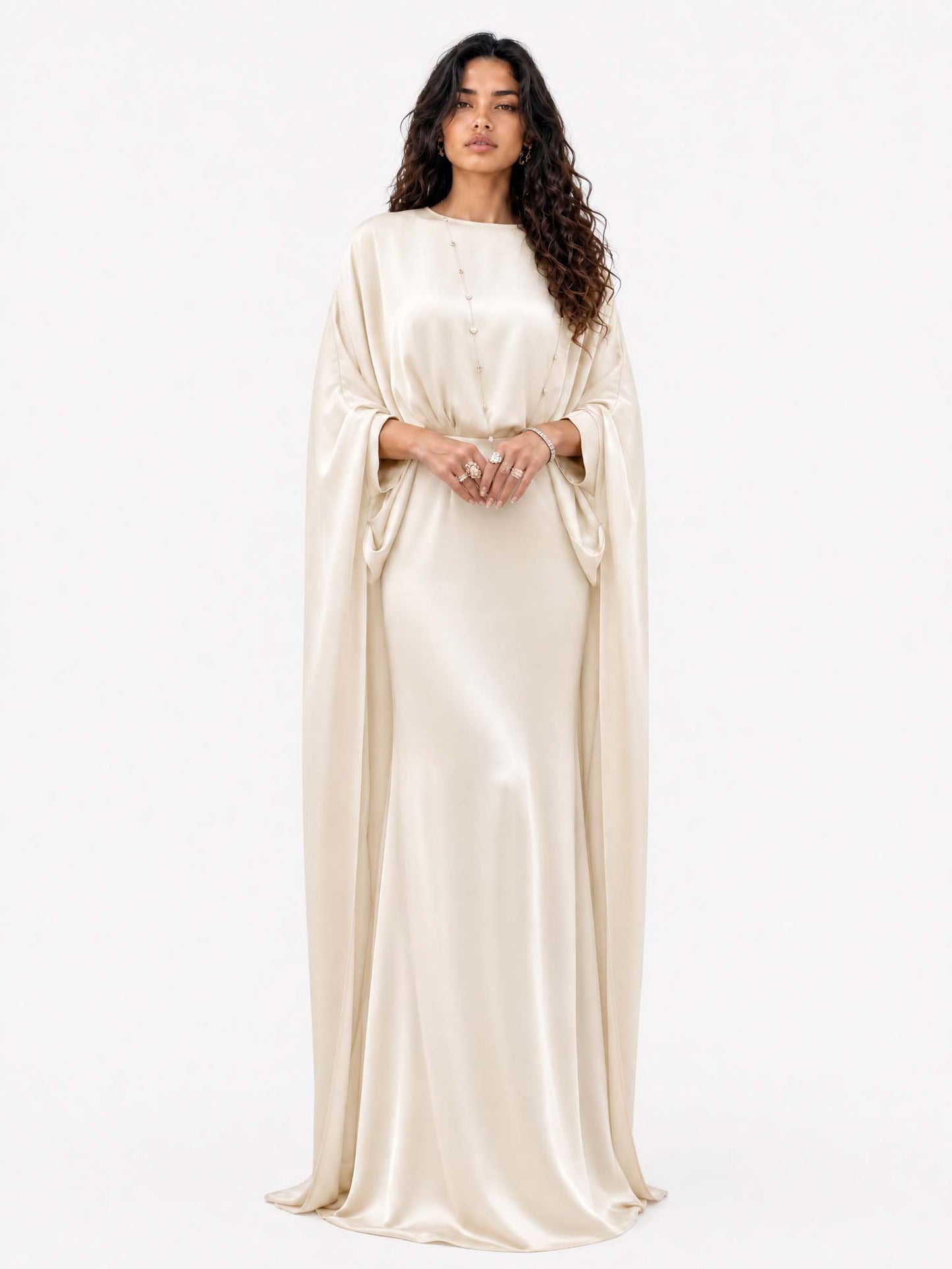Robe Maxi Drapée Élégante et Minimaliste