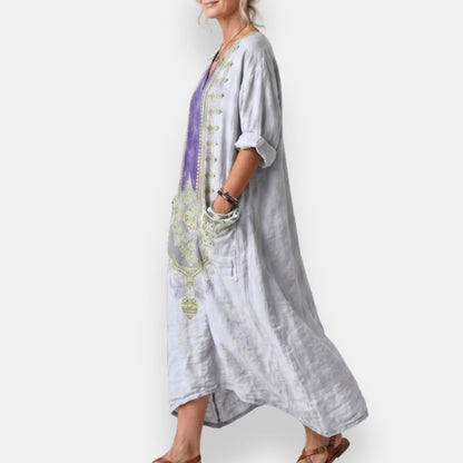 Tifenn | Robe Kaftan Brodée