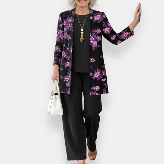 Orfanie | Ensemble veste fleurie