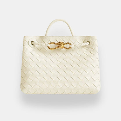 Vérvaine | Sac tressé nœud doré