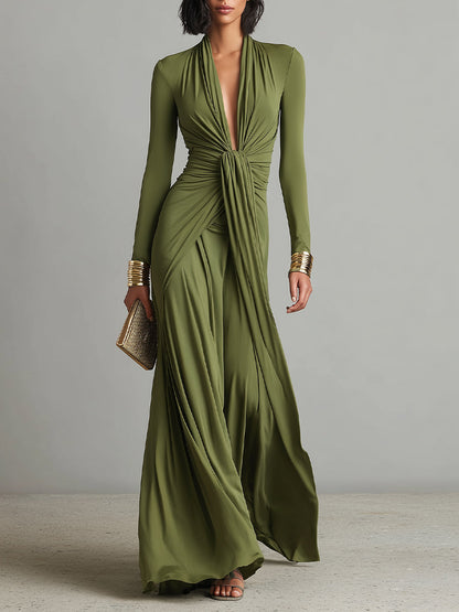 EVELYN™ - ROBE MAXI EN SOIE GLAMOUR