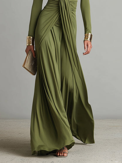 EVELYN™ - ROBE MAXI EN SOIE GLAMOUR