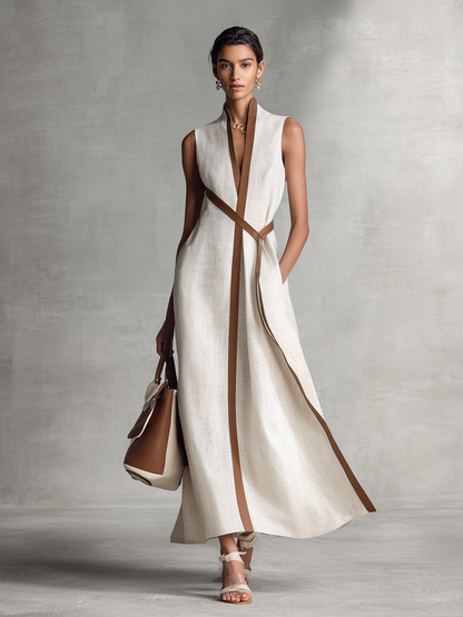 SUZANNE™ - ROBE MAXI D'ÉTÉ ÉLÉGANTE À ENCOLURE EN V