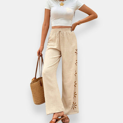 Vianne | Pantalon Fleuri Ajouré