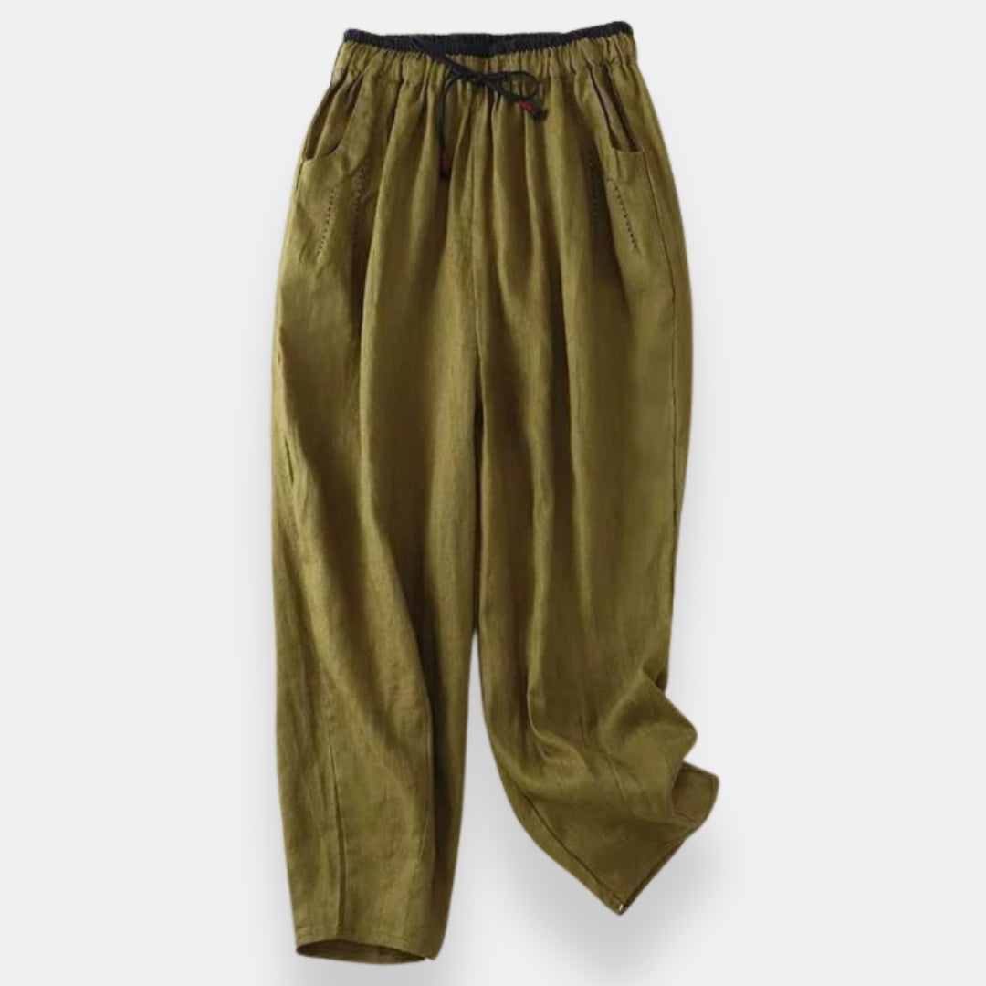 Dany | Pantalon Lin Bicolore