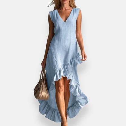 Clémone | Robe asymétrique volanté