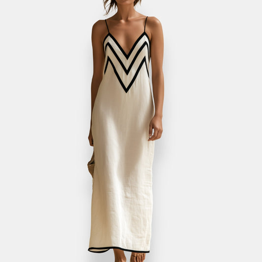 Naïla | Robe Longue Bicolore