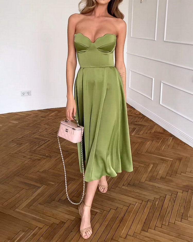 Liora | Élégante robe midi sans manches