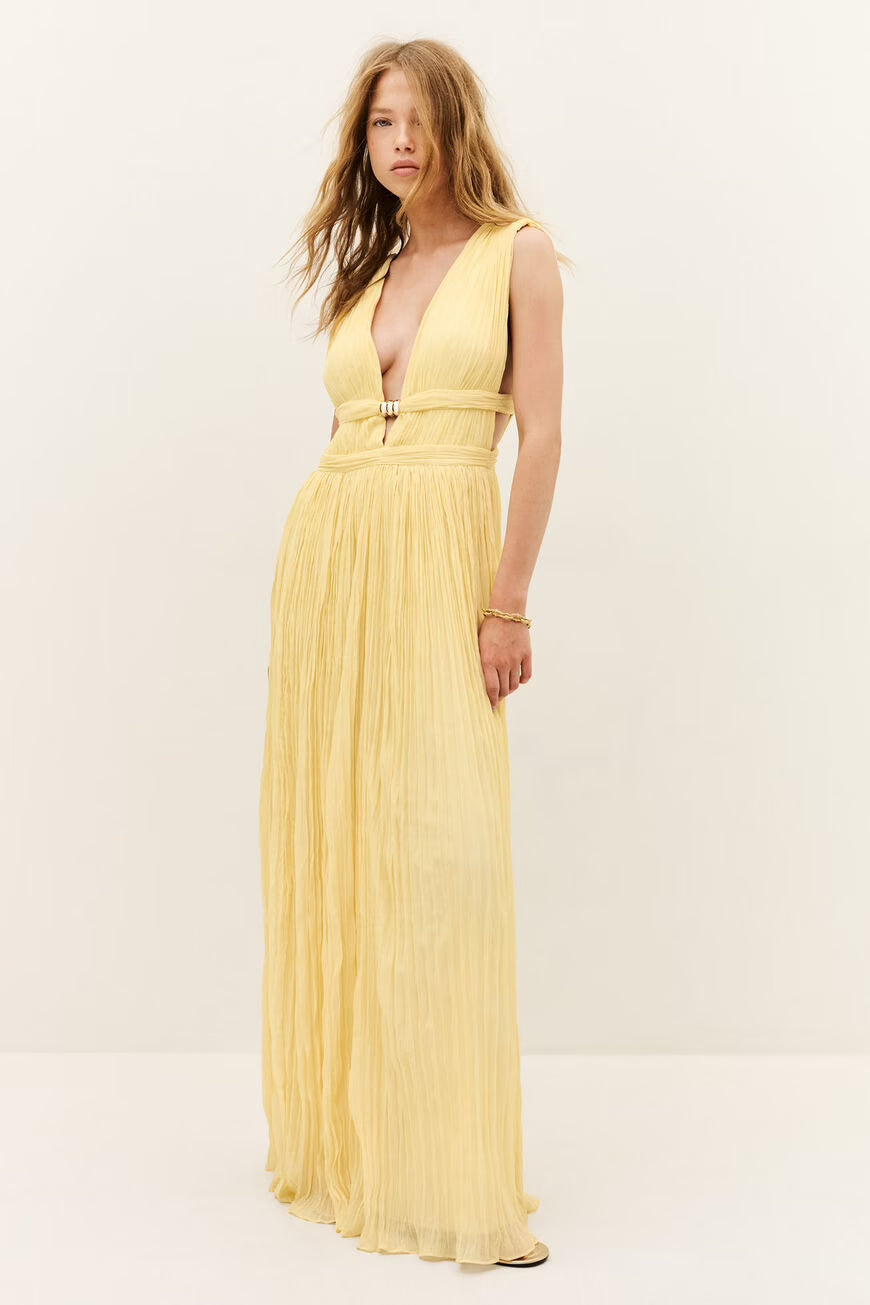 Maxi Robe à Décolleté en V
