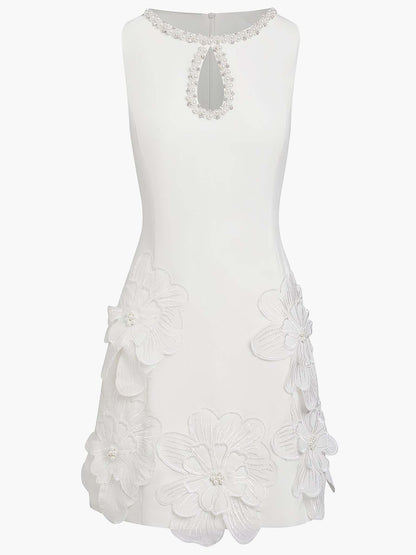 Robe Mini Élegante Sans Manches avec Découpe
