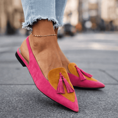 Eliza | Sandales avec lanières et pompons
