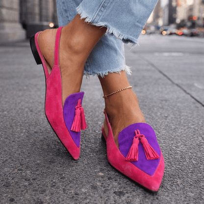 Eliza | Sandales avec lanières et pompons