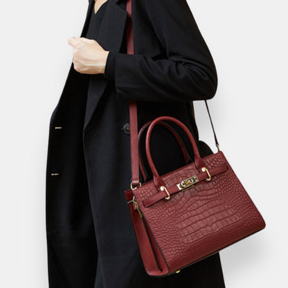 Wilvoise | Sac cabas structuré à motif croco