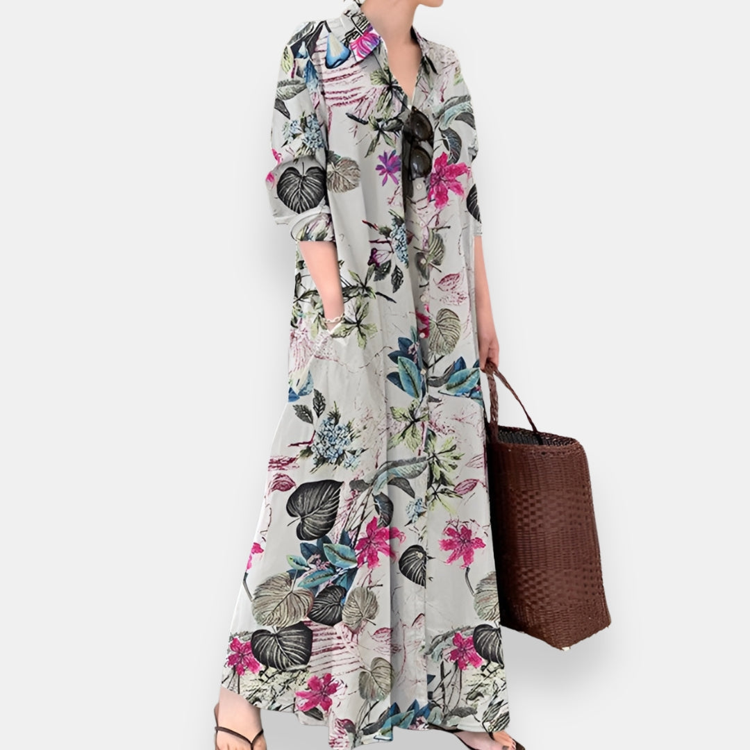Corinne | Robe Chemise Fleurie