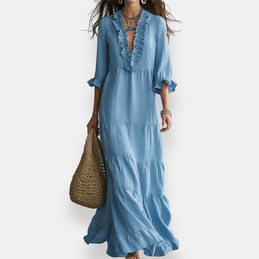 Émya | Robe Longue Volantée