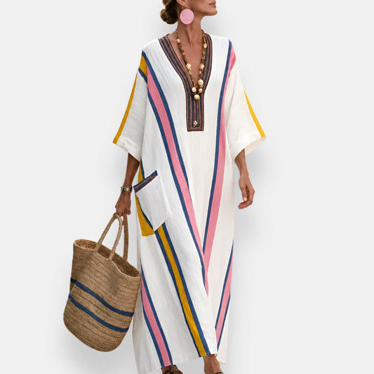 Ysalie | Robe Kaftan Multicolore