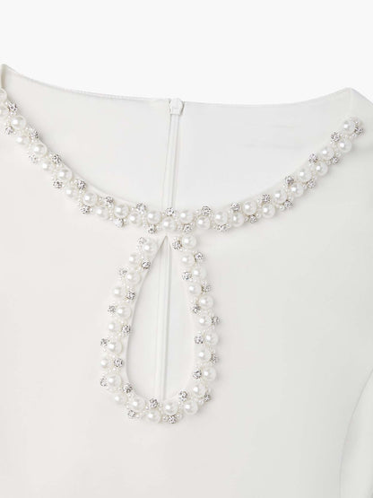Robe Mini Élegante Sans Manches avec Découpe
