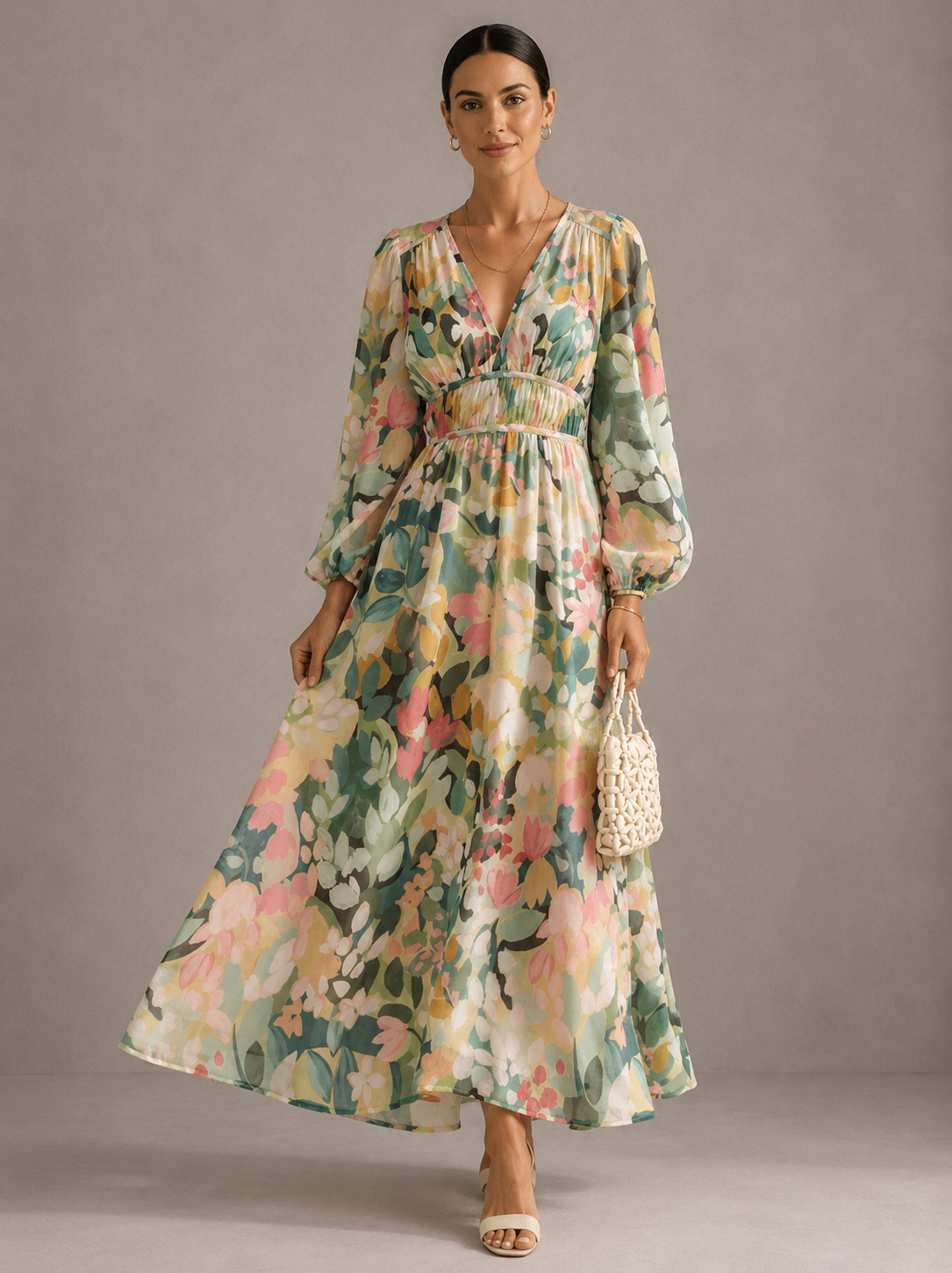 Celine | Robe femme avec motif floral