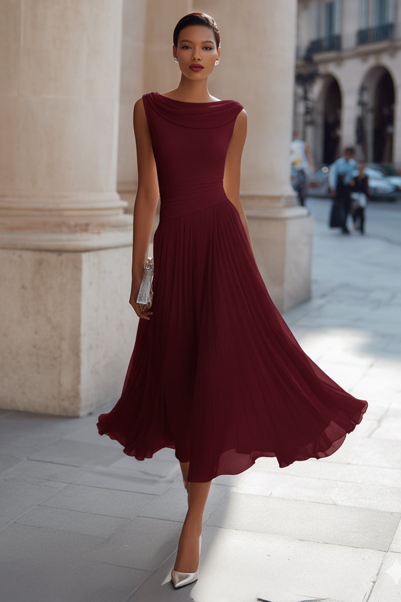 Victoire | Robe midi de cérémonie élégante