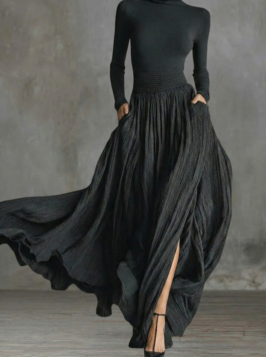 Alessia | Robe maxi taille haute