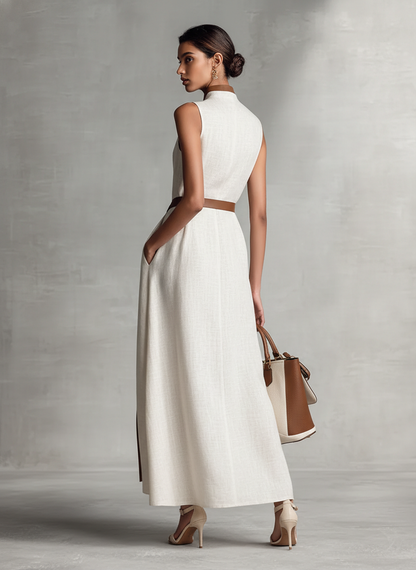 SUZANNE™ - ROBE MAXI D'ÉTÉ ÉLÉGANTE À ENCOLURE EN V
