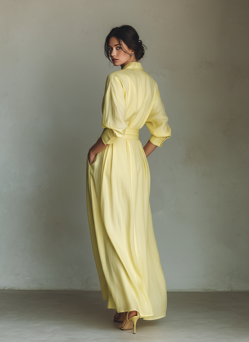 ANISHA™ - ROBE MAXI EN LIN D'ÉTÉ