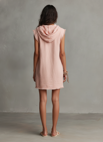 Lina | Minimalist Linen-Blend Mini Dress