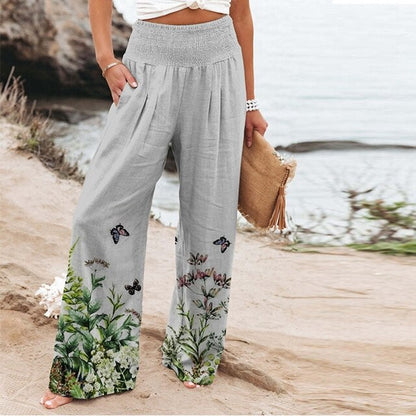 Women's Pants | Wide-Leg Floral