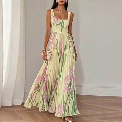Oriah | Robe Maxi A-Ligne Fleurie