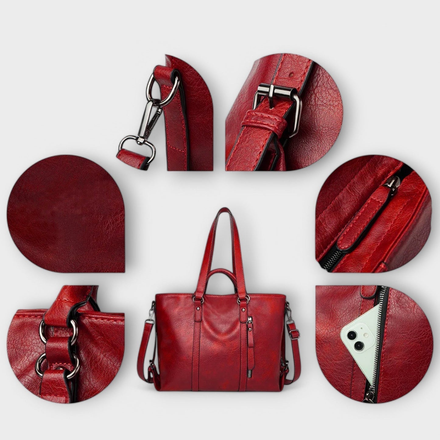 Olívia - Grand Sac à Main en Cuir