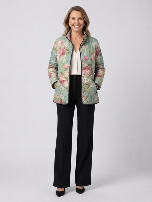 DELACROIX | Veste Matelassée Roses Anciennes Claire