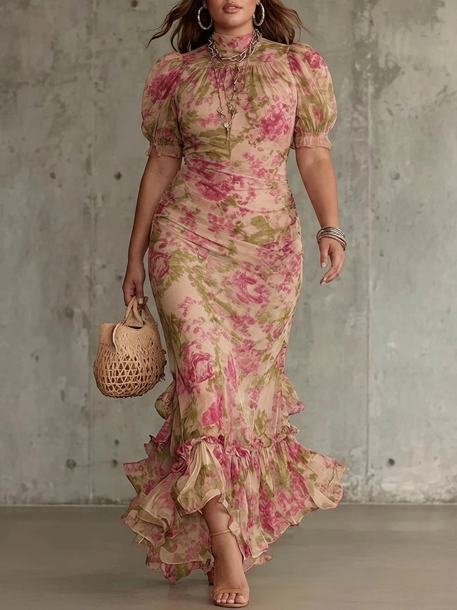 MARGARET™ - ROBE MAXI D'ÉTÉ AVEC MANCHES BALLON