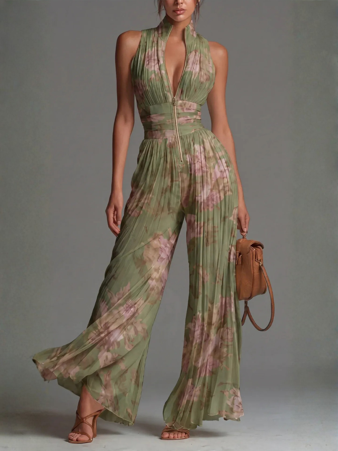 LAURA™ - JUMPSUIT PLISSE ÉLÉGANT