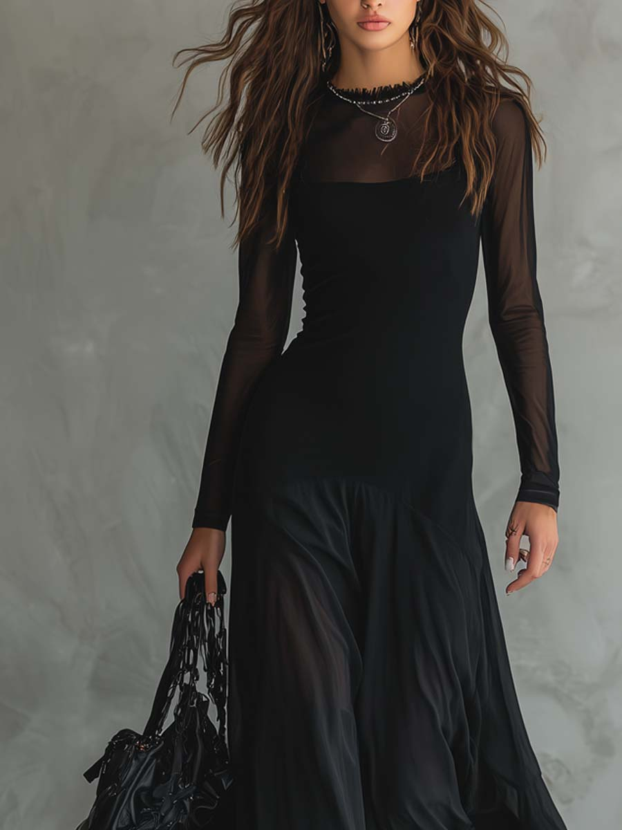 Tilda | Robe Maxi Noire Décontractée
