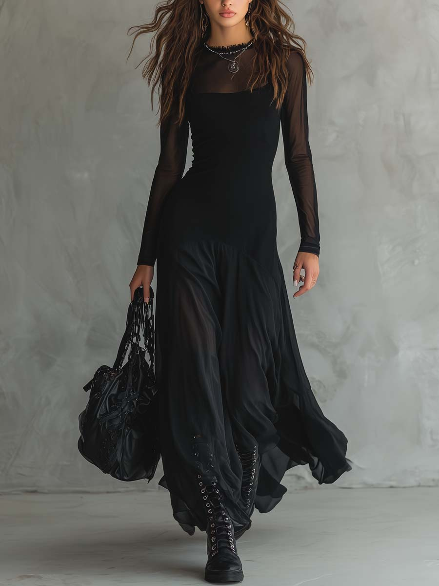 Tilda | Robe Maxi Noire Décontractée