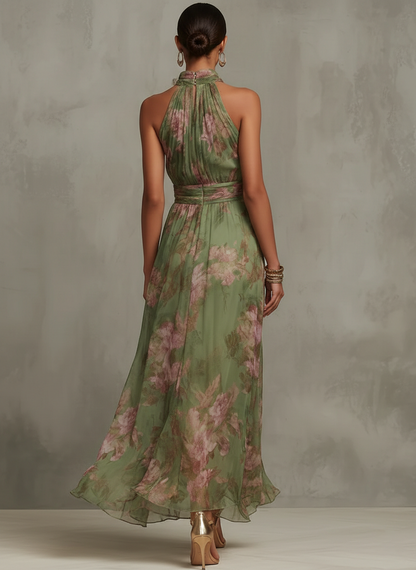 Livia | Robe maxi avec col halter et design élégant