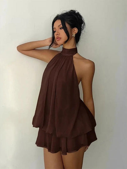 Plume | Mini Robe Légère et Flottante à Superpositions
