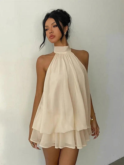 Plume | Mini Robe Légère et Flottante à Superpositions