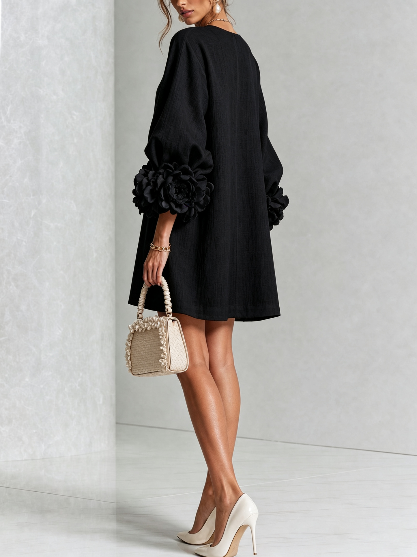 Robe Mini Florale Boutonnée