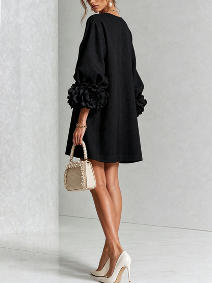 Robe Mini Florale Boutonnée